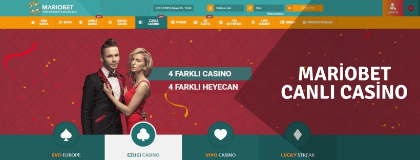 Mariobet Canlı Casino ve Casino Oyunları
